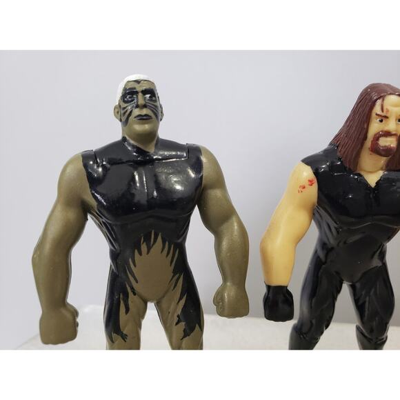 Lot 3 Vintage 1998 Wrestling Bend 'Ems Undertaker Goldust Mini Small 90s WWF WCW - Picture 2 of 5
